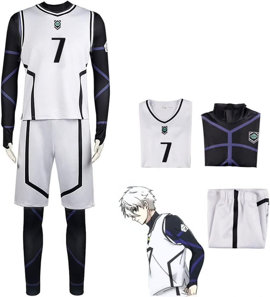 Xinchangda Blue Lock Football Jersey Kits for Teens Adults Isagi