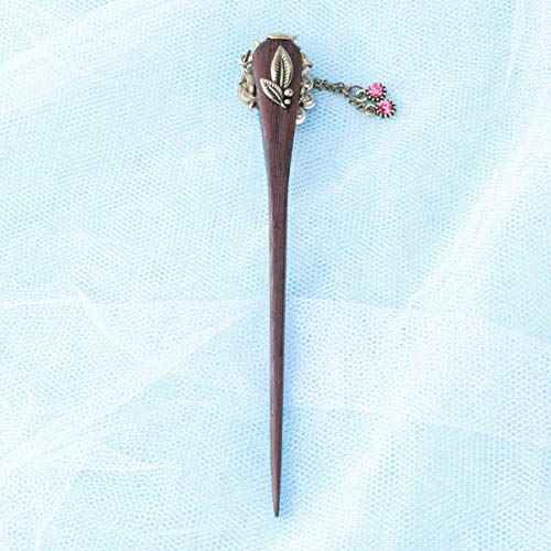 PIXNOR Bastões de Cabelo Vintage Com Pauzinhos de Cabelo de Madeira Borla para Pãezinhos. Grampo de