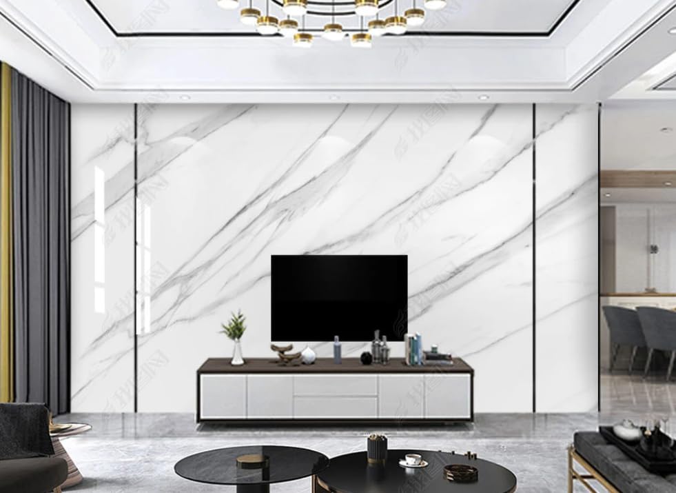 Décoration murale papier peint intissé Jazz Blanche 300x210 pour salon et chambre