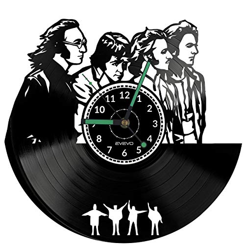 EVEVO Beatles Horloges Murales Disque Vinyle Disques Vinyliques Horloges Murales Vinyle Record Mur l’horloge Créatif… - Les Beatles, Paul McCartney, John Lennon, RIngo Starr, George Harrison EVEVO Beatles Horloges Murales Disque Vinyle Disques Vinyliques Horloges Murales Vinyle Record Mur l'horloge Créatif… – Image 3