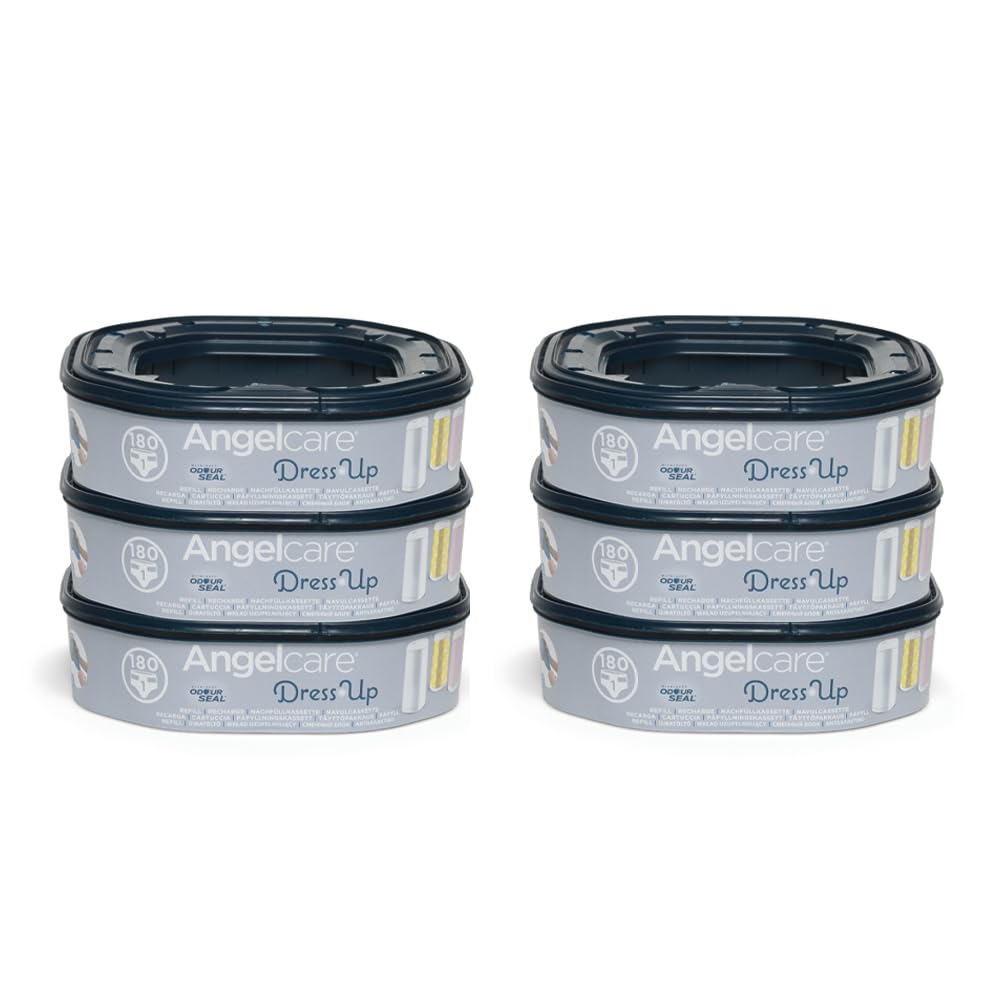 Foppapedretti Ricarica Mangiapannolini Missk, 6 Ricariche (fino a 1080 pannolini), trattiene odori con tecnologia brevettata EVOH 5 strati, trattamento antibatterico, 25% di plastica riciclata