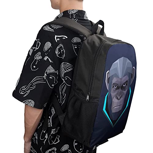 Sac à dos imprimé en 3D rigide à facettes géométriques pour écoliers - 4