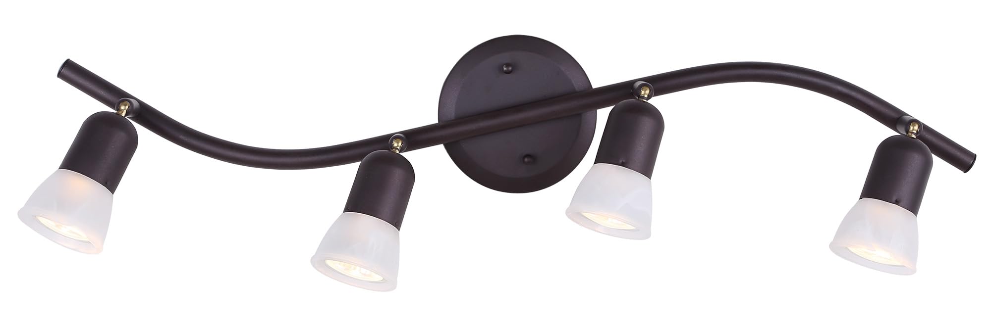 Canarm James 4-Light Ceiling or Wall Fixture, Oil Rubbed Bronze with Alabaster Glass, Modern Nautical Lighting for Bedroom Hallway, Entryway