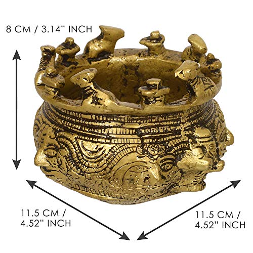 Image of eCraftIndia Brass Auspicious Nandi Kalash for Religious Offerings