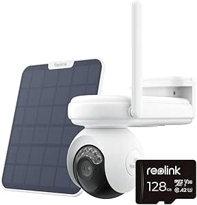Altas PT Ultra + 6W Solar Panel &amp; SD Card (128GB) - 4K Solar Continuous Recording Security Cameras Wireless Outdoor, 10s Pre-record, 500 Days Battery Life, ColorX Night Vision, Home Hub Compatible