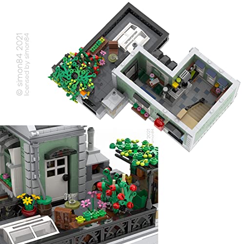 SPLD Modular House Baustein, Technologie MOC-29962 Europäische Kirche Straßenansicht Architektur Modell, 2200… – Bild 7
