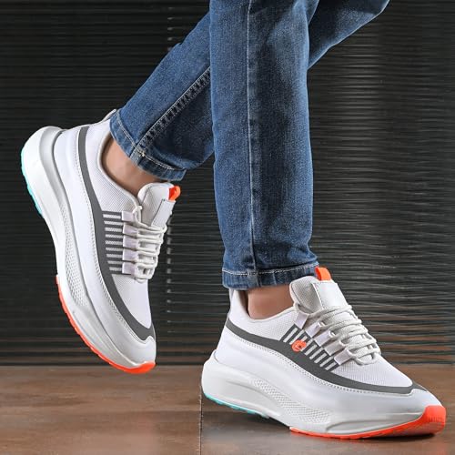Image of Centrino Sporty Sneakers for Man | Shoes for Men Stylish | Casual Lightweight Lace-Up Canvas Walking Shoes | Cushioned Insole | Breathable Comfortable Anti-Skid | Mens Sports Shoes for Daily Outings (6830)