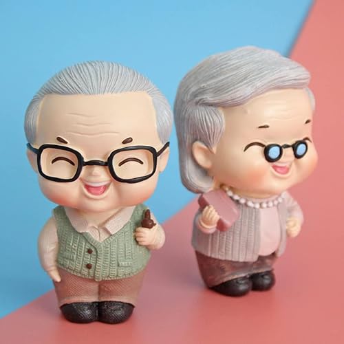 Miniatura 6 de Decoración especial de pastel de resina de anciano y anciana figuritas para pastel de boda