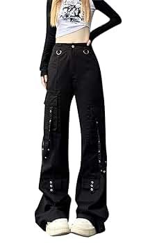 y2k フレアカーゴパンツ　黒　RickOwens似 y2k フレアカーゴパンツ 黒 RickOwens似 カーゴパンツ 「Y2K風