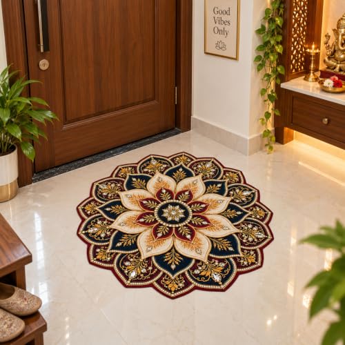 Mandala Floor Mat - Floral Lotus Design FREE SHIPPING -21