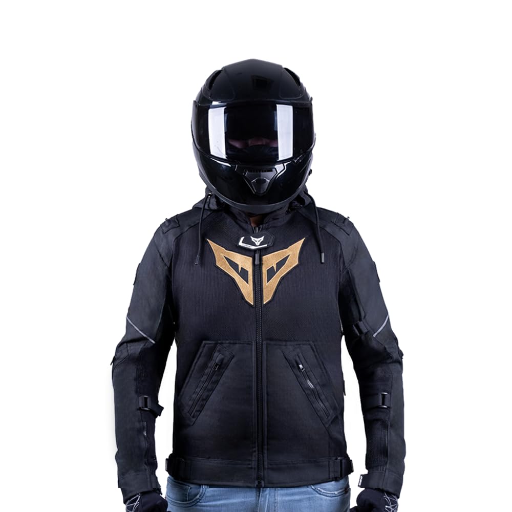 DSG Yakuza Riding Jacket (Colour - Black Gold) (Size - Medium)-image-11