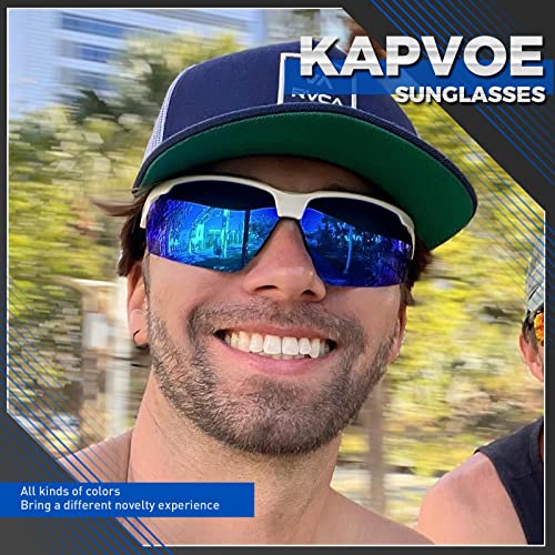 Kapvoe Sports Sunglasses Polarized Cycling Glasses Baseball Running Mountain Bike Triathlon Golf Mtb For Men Women #TOP1