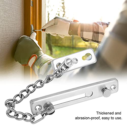 Türkette Schloss Sicherheitsschloss Latch Guard Kette Edelstahl Diebstahlschutz Stahl Türsicherheit mit Schrauben für Home Hotel Innentüren(#2)