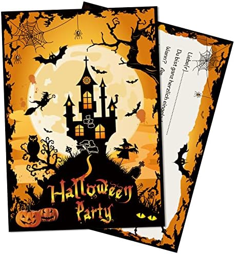 PETCEE Halloween-Einladungskarten Mit Umschlägen – Gruselig-süß Für Deine Party