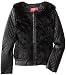 Catherine Malandrino Big Girls' Moto Jacket with Faux Fur