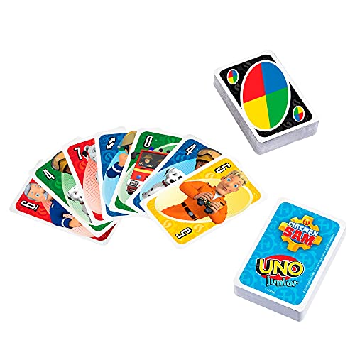 Mattel Games HFC80 - UNO Junior Feuerwehrmann Sam Kartenspiel mit 56 Karten, für 2-4 Spieler, Spielzeug ab 3 Jahren – Bild 3