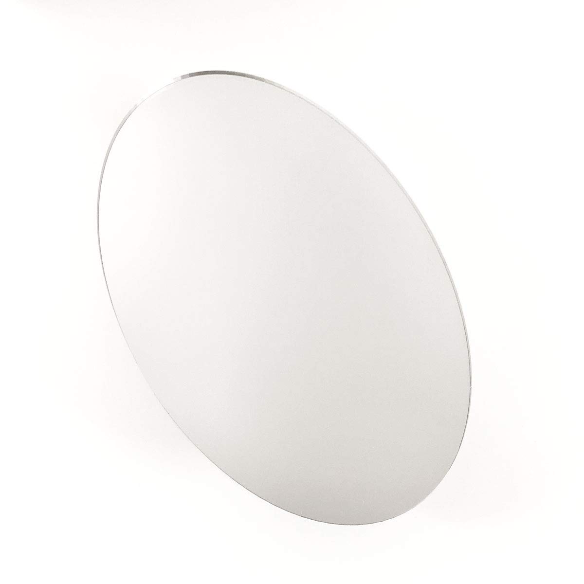 Acrylic Silver Mirror Oval Ellipse, 1 Piece (1/8" Thick Silver Mirror, 8" x 10" Oval)