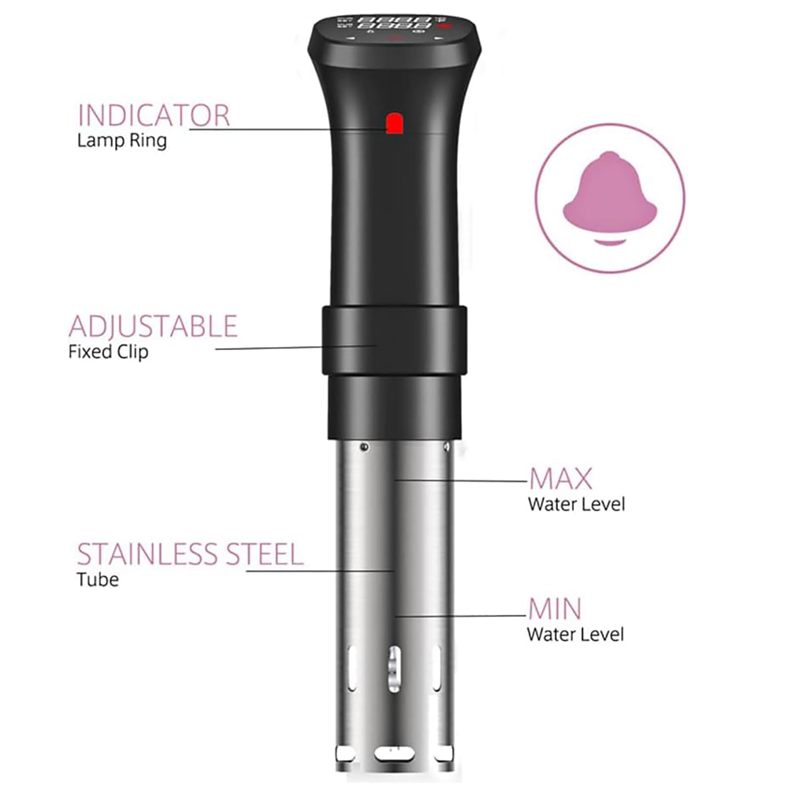 Cocina Sous Vide, Máquina De Cocción Sous Vide con Circulador De Inmersión De 1100 W, Temperatura Precisa De 25 a 95 ℃ Y Control De Tiempo De 99 H 59 Min, para Cenas Familiares De Bistec