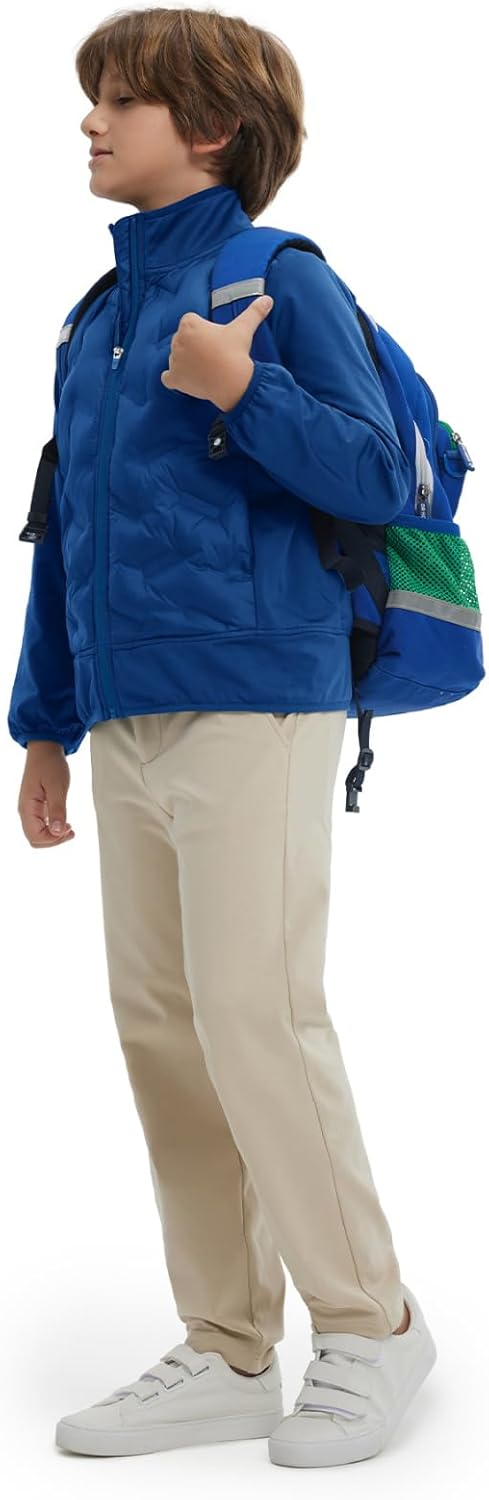 M MAELREG Boys Winter Jacket Lightweight Performance Windproof Collar Full Zip Casual Youth Puffer Jacket with Pockets - Image 5