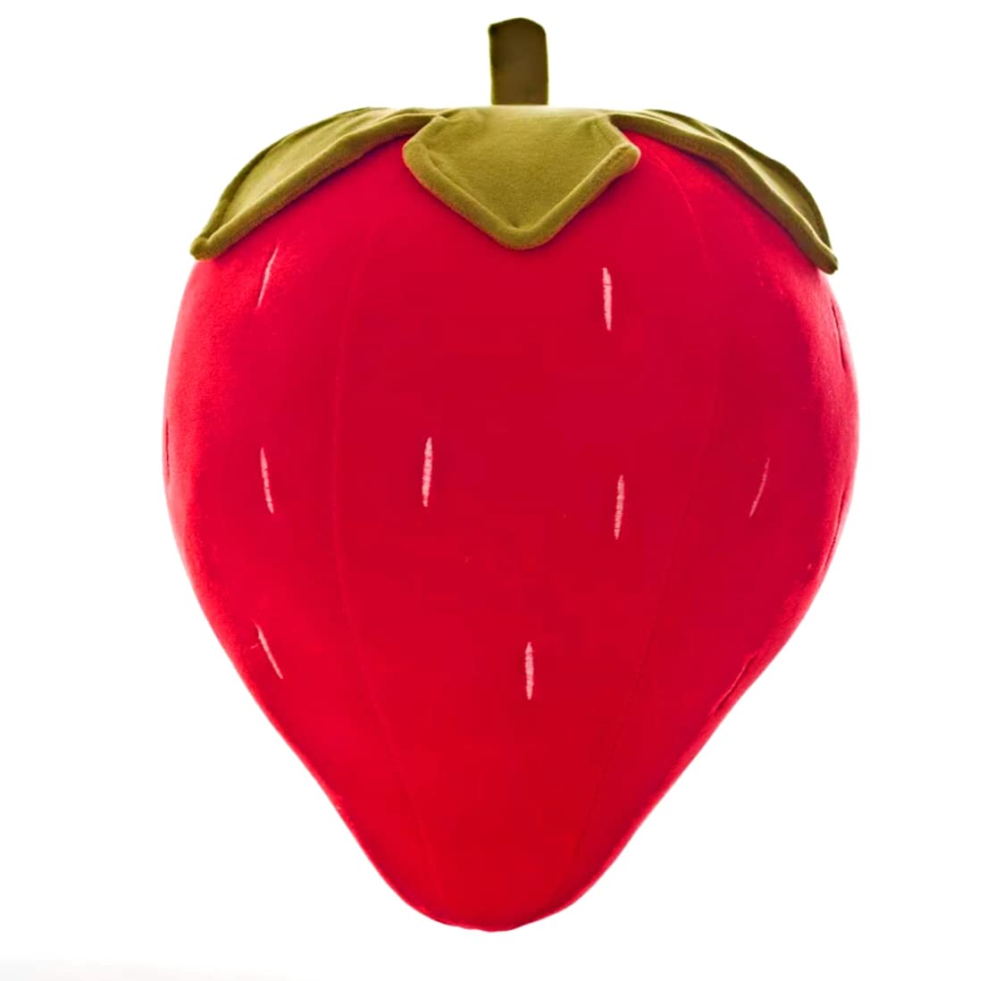 Qbic Cotton Cute Strawberry Plush Soft Pillow, Fruit Shaped Soft Plush 25Cm (Assorted Colours)