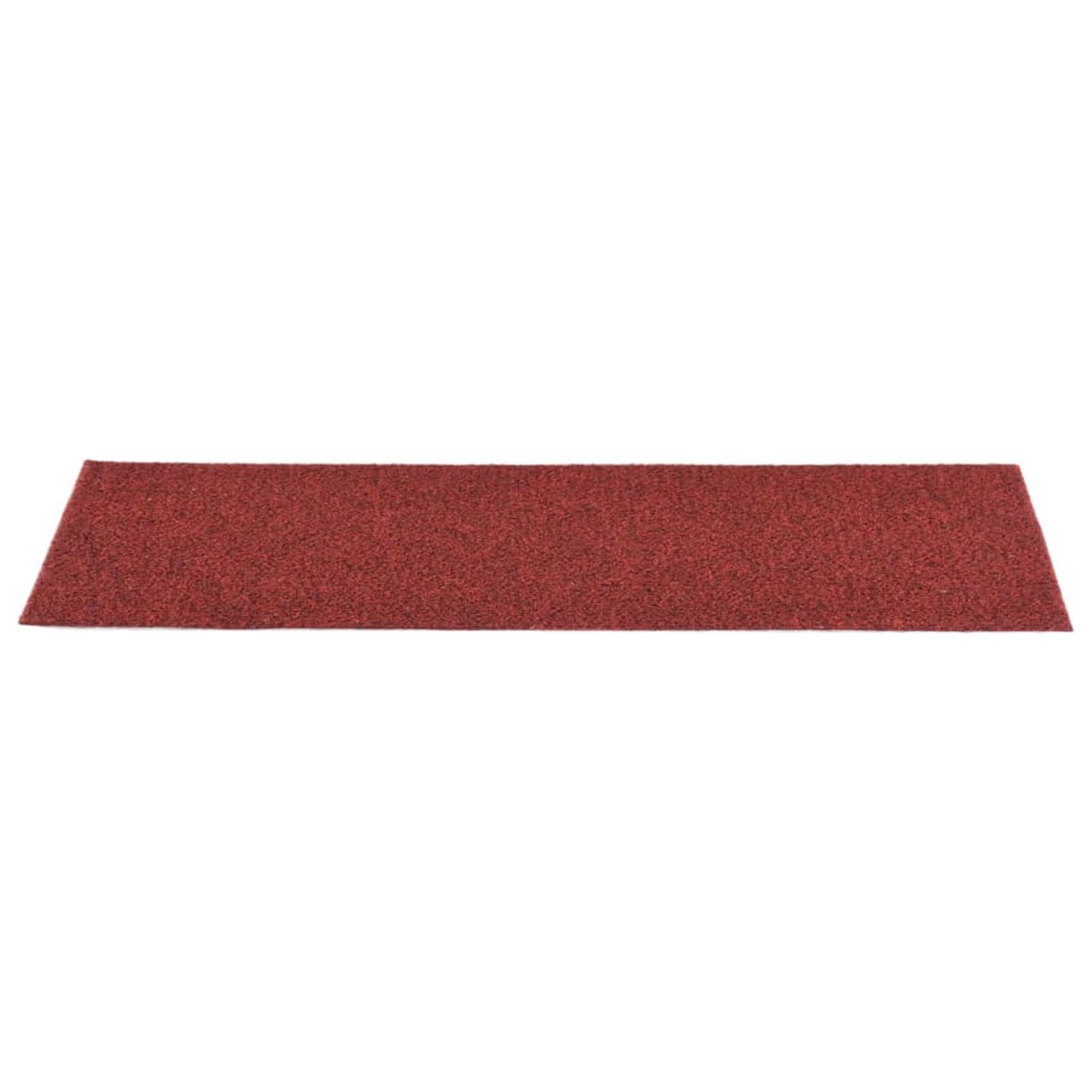 ShGaxin Prostokątne naklejki na schody 15 szt. 76 x 20 cm czerwone, duży dywanik łazienkowy, gruby dywanik do kąpieli