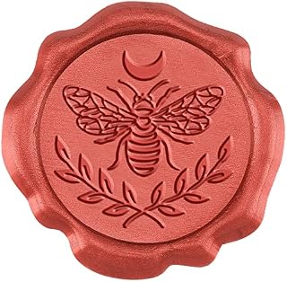 CRASPIRE Magnolia Wax Seal Stickers Flower 50PCS Red Wax Seal Stamp Self-adhesive Envelope Seal Stickers 1 Box for Envelope Cards Gift Wrapping Scrapbooking