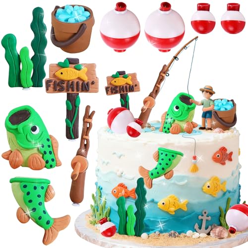 Décoration de gâteau de pêche JeVenis pour anniversaire et fête prénatale