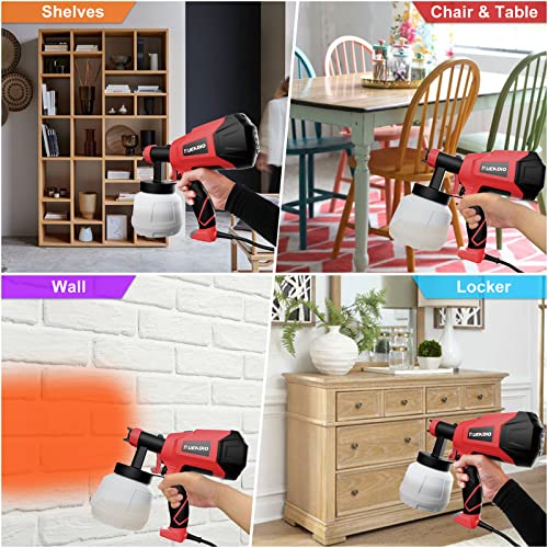 Buendio Paint Sprayer, 700W High Power, 5 Copper Nozzles & 3 Patterns, Easy To Clean, Hvlp Spray Gun For Furniture, Cabinets, Fence, Garden Chairs, Walls, Diy Works Etc. Tpx01 #TOP5