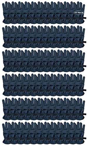 Yacht & Smith Wholesale Bulk Mens Black Winter Ski Glove, Cold Resistant Thermal Wear