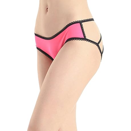 Sensuous Assless Lace Panties: Petite Hot Pink XS