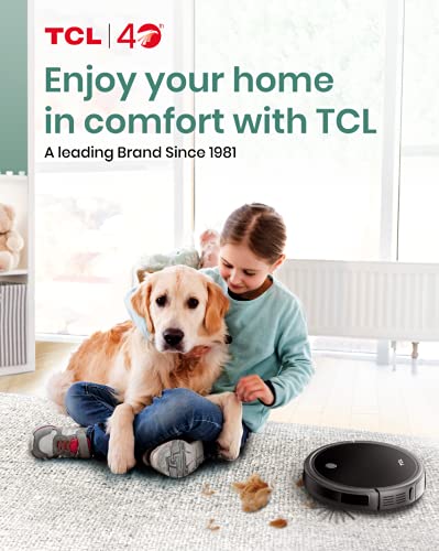 Image of TCL Sweeva 1000 Robot Vacuum Cleaner Ultra Slim 2.76inch, Strong Suction 1500Pa, 120mins Runtime, Washable HEPA Filter, Good for Pet Hair, Hard Floor & Carpets