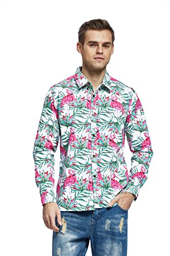 Image of Matchable Family Hawaiian Luau Men Women Girl Boy Clothes in Flamingo in Love