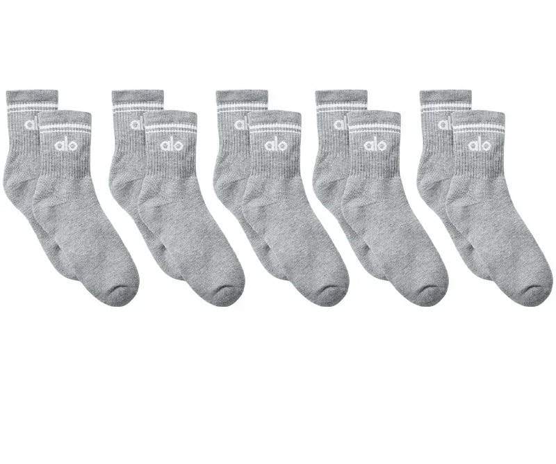 5 Pares de Damas Bordado sin Deslizamiento Cuatro Temporadas Deportes al Aire Libre de Ocio