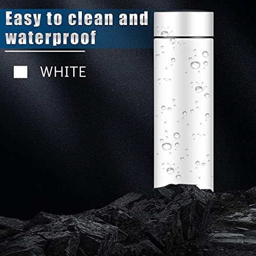 2 Pcs Smart Water Bottles With Digital Temperature Display Coffee Tea Infuser Bottle Led Thermal Cup Double Walled Vacuum Insulated Stainless Steel Flask Leak Proof Travel Mug Keep Warm (White) #TOP5