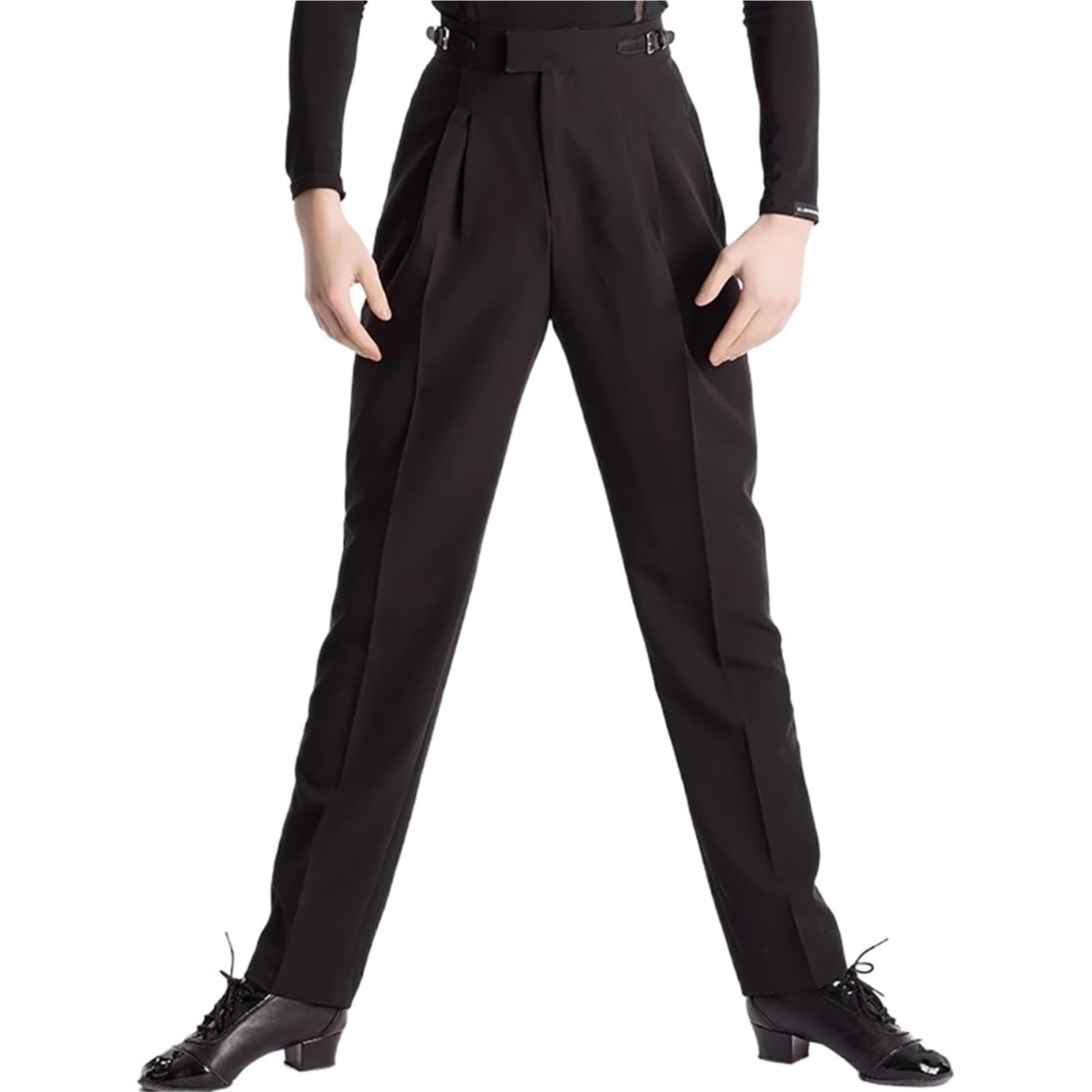 latein Tanzhose Hohe Taille Design Hosen Männlichen Latin Dance Hosen for Männer Leistung Bauch Moderne Tanz Kleider