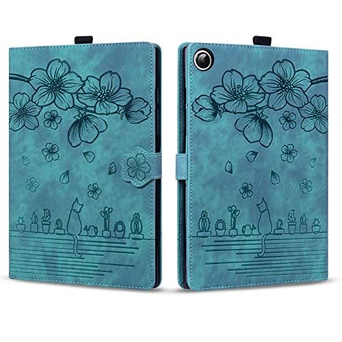 Custodia per Samsung Galaxy Tab A8 10.5 2021 PU Flip Cover con Magnetica Slot per schede Tab A8 verde pelle