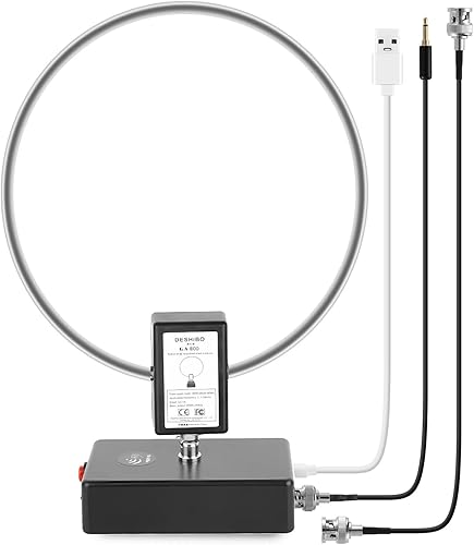 GA800 Antena activa de bucle de radio de onda corta con cable BNC 10KHz-159MHz Antena de recepción portátil para radioaficionado