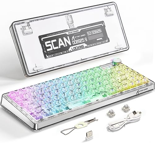 【75% tastiera meccanica personalizzata TKL con controllo manopola】 La tastiera K75 ha 81 tasti e il tasto completo non ha conflitti, consente a Multi -Key di utilizzare contemporaneamente. L'aumento del cappuccio della polvere può impedirgli di ottenere polvere quando non funziona. È anche dotato di un pulsante Multimedia Knob. Può regolare facilmente il volume, aumenta il rappresentante di regolazione corretta. Premere il pulsante per accendere o spegnere la luce della tastiera.