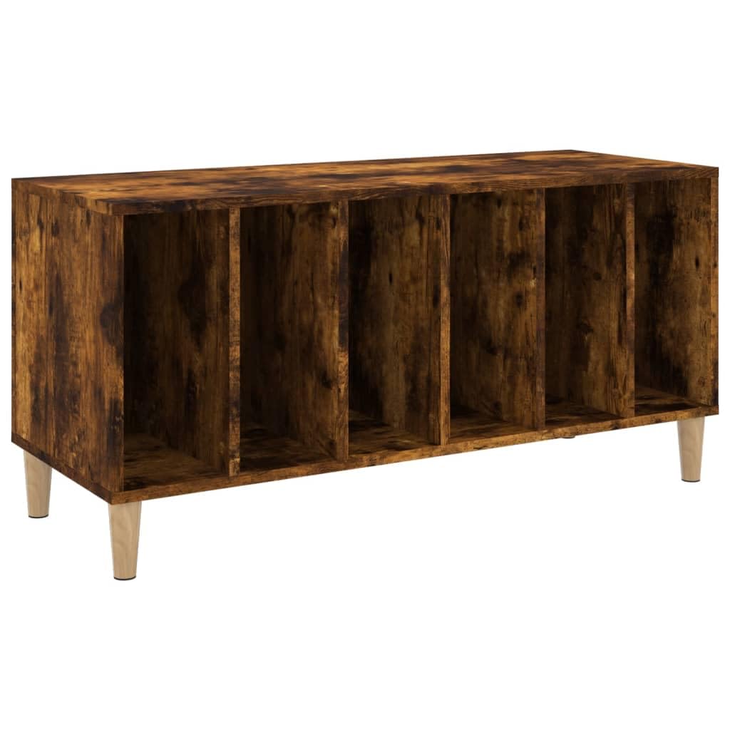 Szafa z płyt dębowych wędzonych 100 x 38 x 48 cm, materiał drewnopochodny, winylowa szafka do przechowywania z wytrzymałymi drewnianymi nogami, praktyczna szafka pomocnicza do salonu, biura