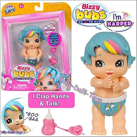 Little Live Bizzy Bubs Interactive Doll Harper. Claps Hands And Talk Like A Real Baby Cover
