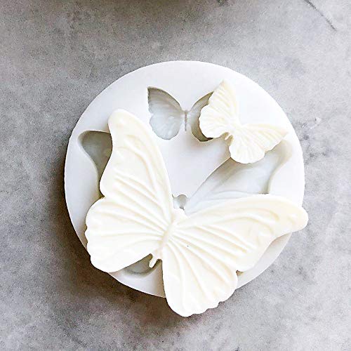 2 pcs Butterfly Silicone Molds,Mini Butterfly Fondant for DIY Chocolate Candy Pudding Gum Paste Cupcake Cake Topper Decoration Desserts Jelly Shots Handmade Ice Cream Ice Cube Crystal Soap Mould - Thumbnail 4