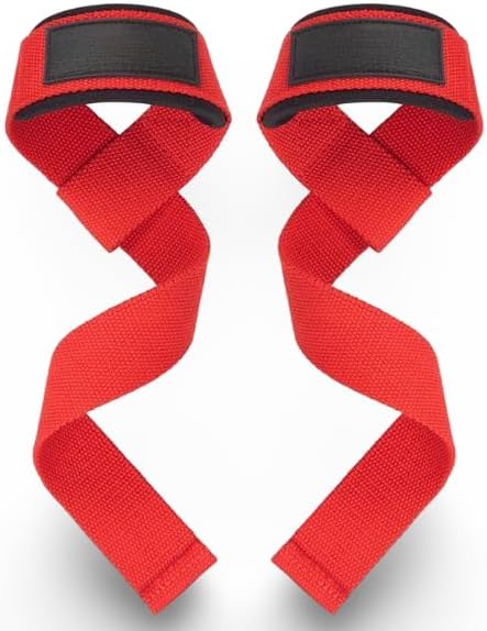 H&F Clicks Premium Lifting Straps, Deadlift Straps Gym, Neoprene Padded Heavy Duty Wrist Straps for Weightlifting, Deadlifting, Exercise, Workout & Strength Training – Gym Accessories For Women & Men.