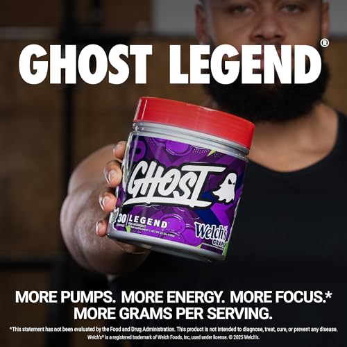 image for GHOST Legend Pre-Workout Powder, Welch's Grape - 30 Servings – Pre-W