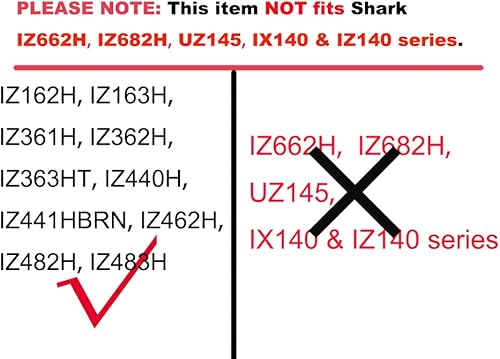 Miniatura 2 de Dttery Filtro de repuesto para Shark IZ162H IZ163H IZ362H IZ363HT IZ440H IZ462H IZ483H Rocket Pet Pro Vertex DuoClean PowerFins Pieza ligera