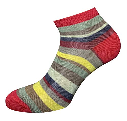 Image of 4 Pairs of Women's Combed Cotton Ankle Socks - Made in Italy - One Size