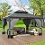 ALAULM 12'x14' Hardtop Gazebo, Outdoor Double Roof Canopy with Netting and Curtains, Galvanized Metal Frame, Sunshade for Patio, Backyard, Deck and Lawns-Gray