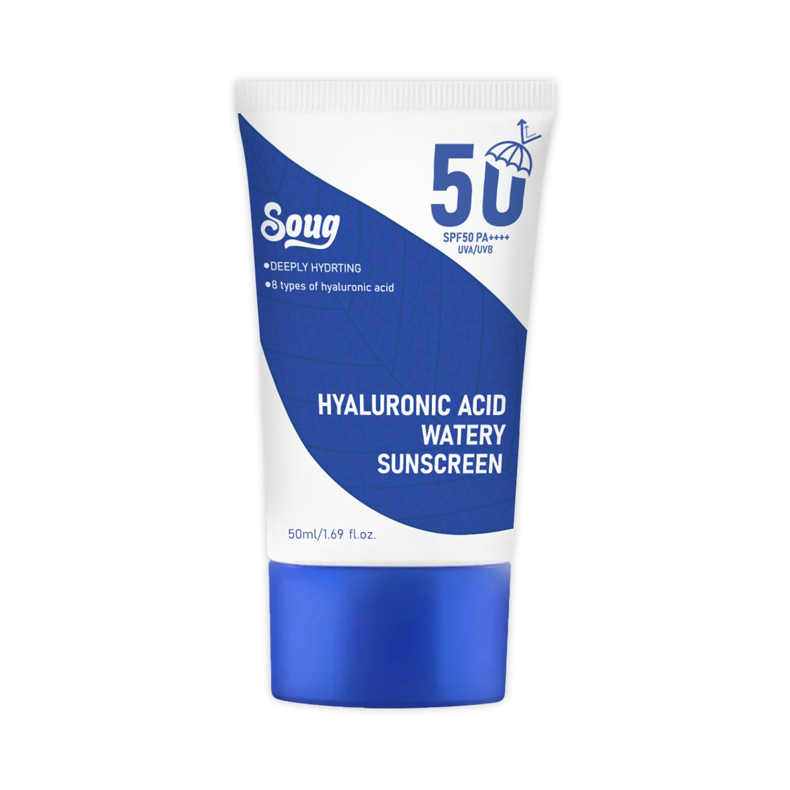 Hyaluronic Acid Watery Sun Gel Moisturizing Sunscreen 50ml / 1.69 fl.oz for Summer Outdoor All skin types Sunscreen With No White Cast, 1pc