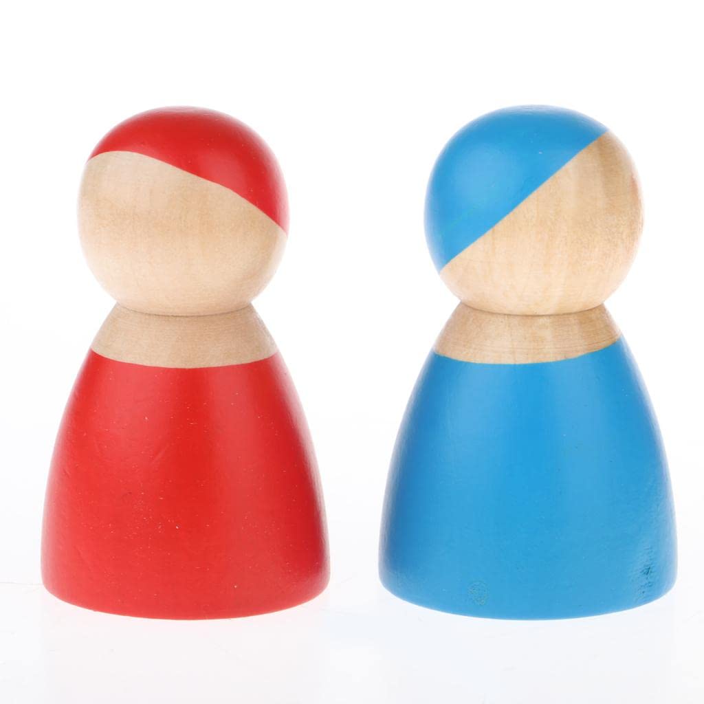 Madera, Muñecos de de Madera Coloreados
