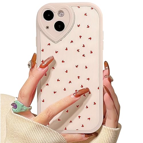 NITITOP Custodia Per IPhone 13 Pro Max Con Cuore 3D Glitterato, Silicone Morbido Antiurto, Colore Argento
