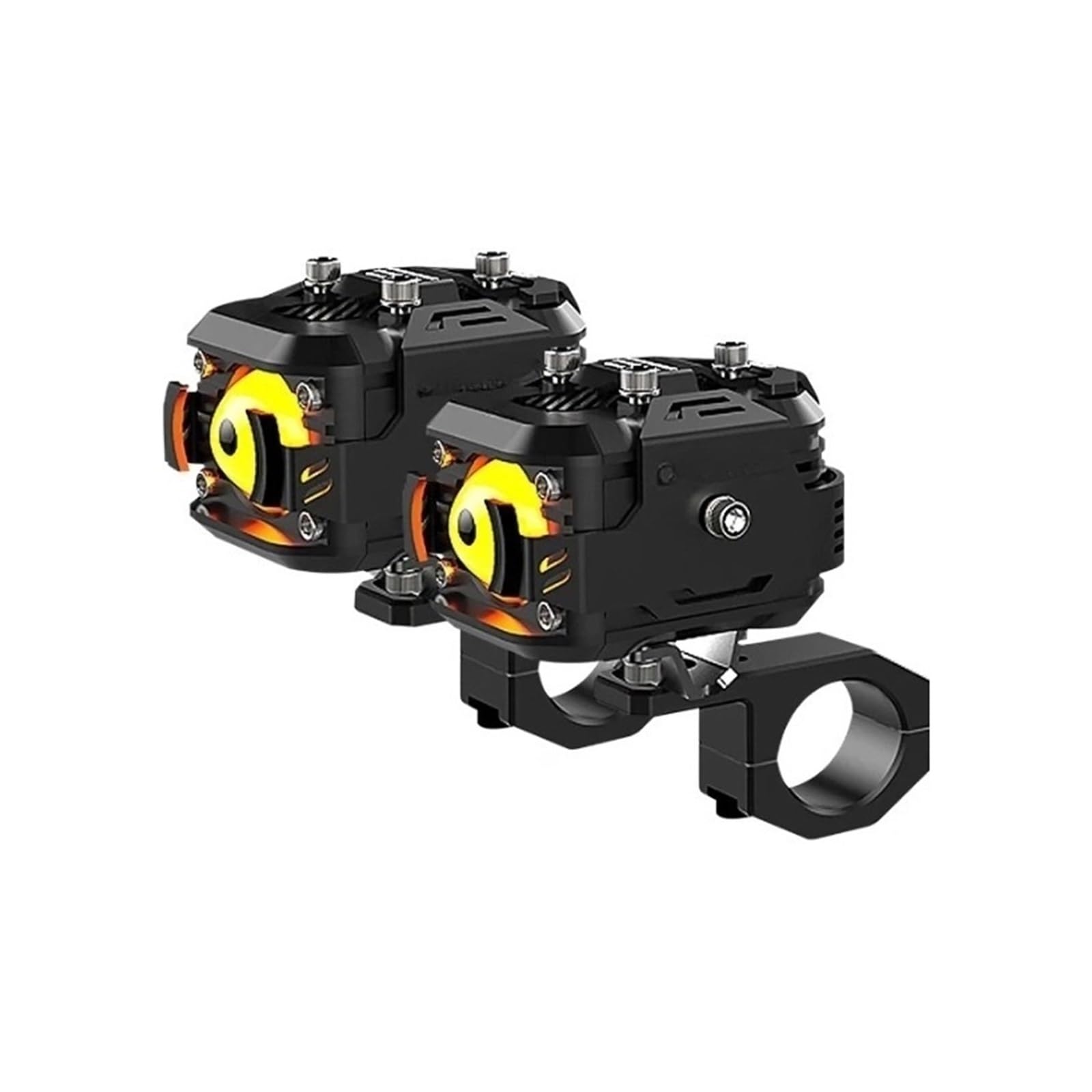 Future Eyes Led-mistlamp voor motorfiets, 60 W, 360 graden draaibaar, grootlicht/dimlicht, waterdicht, voor nachtritten, ATV, UTV en motorkoplampen